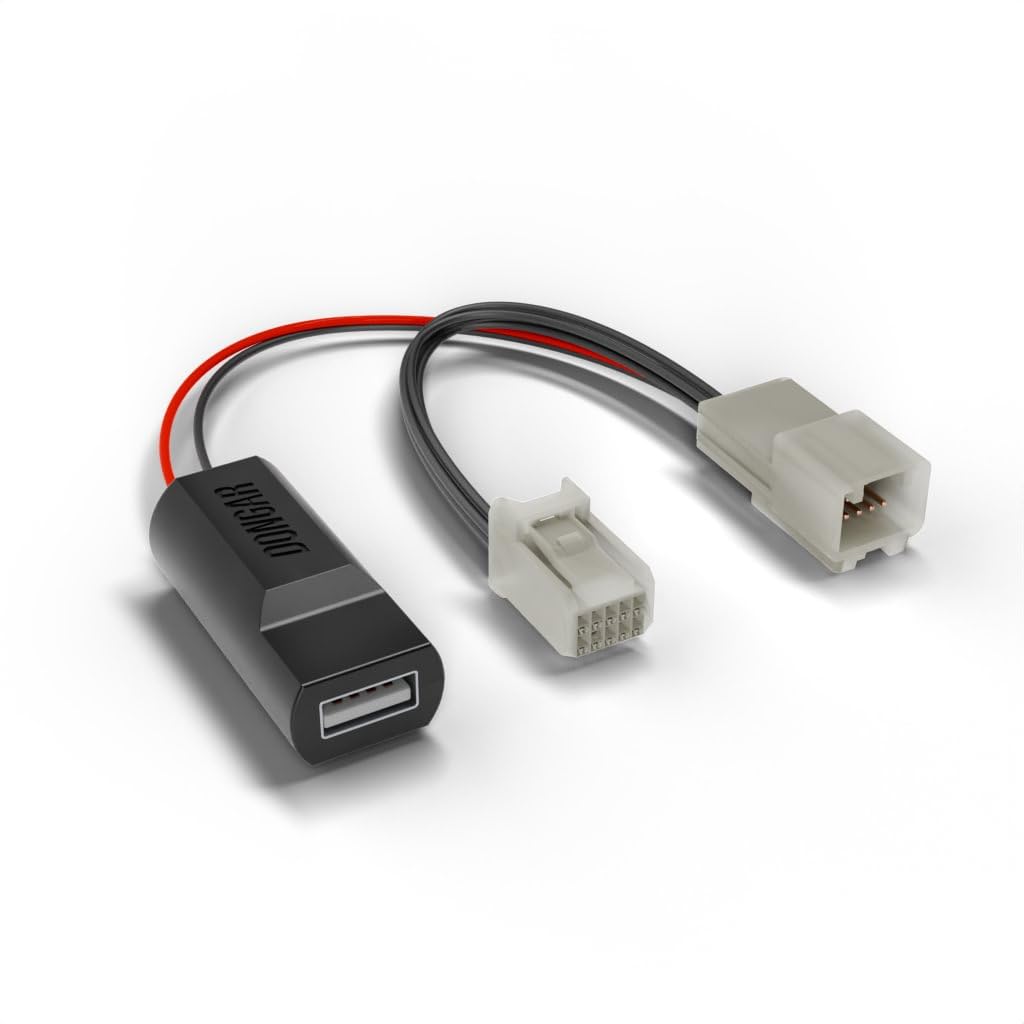 Dongar Dashcam Power Adapter (10-pin Type B). Compatible with Select Toyota, Lexus, Subaru Models. Connects to Rearview Mirror, Built-in USB Power Source, Easy to Install