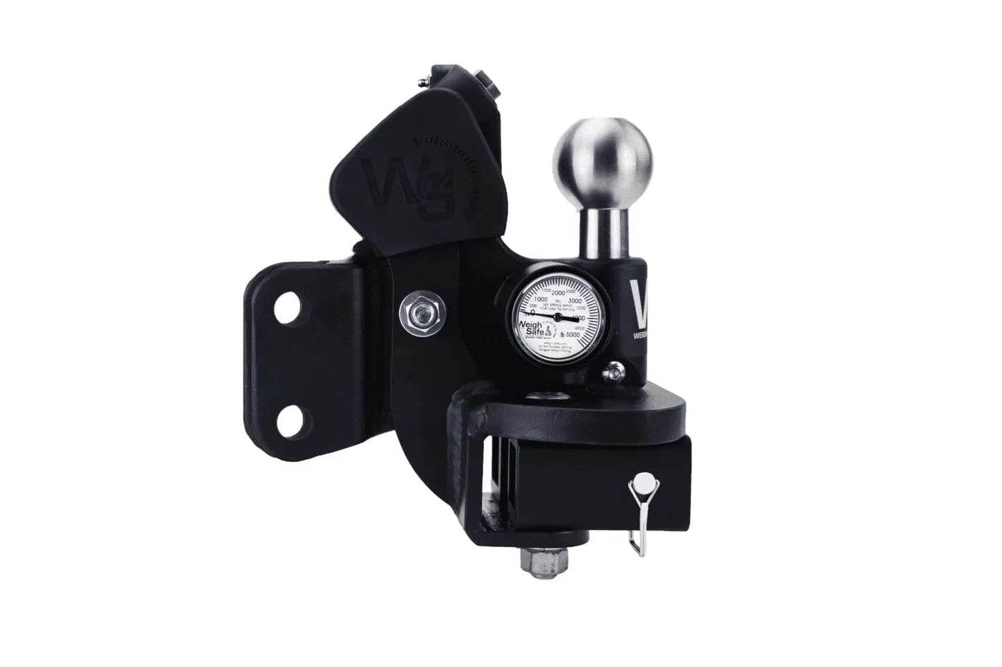 Weigh Safe True Tow Middleweight - Weight Distribution Hitch - Ball Mount Hitch with Anti-Sway Technology - 4" Drop, 2.5" Shank, 8,500-lb Towing Capacity & 1-Piece Lock