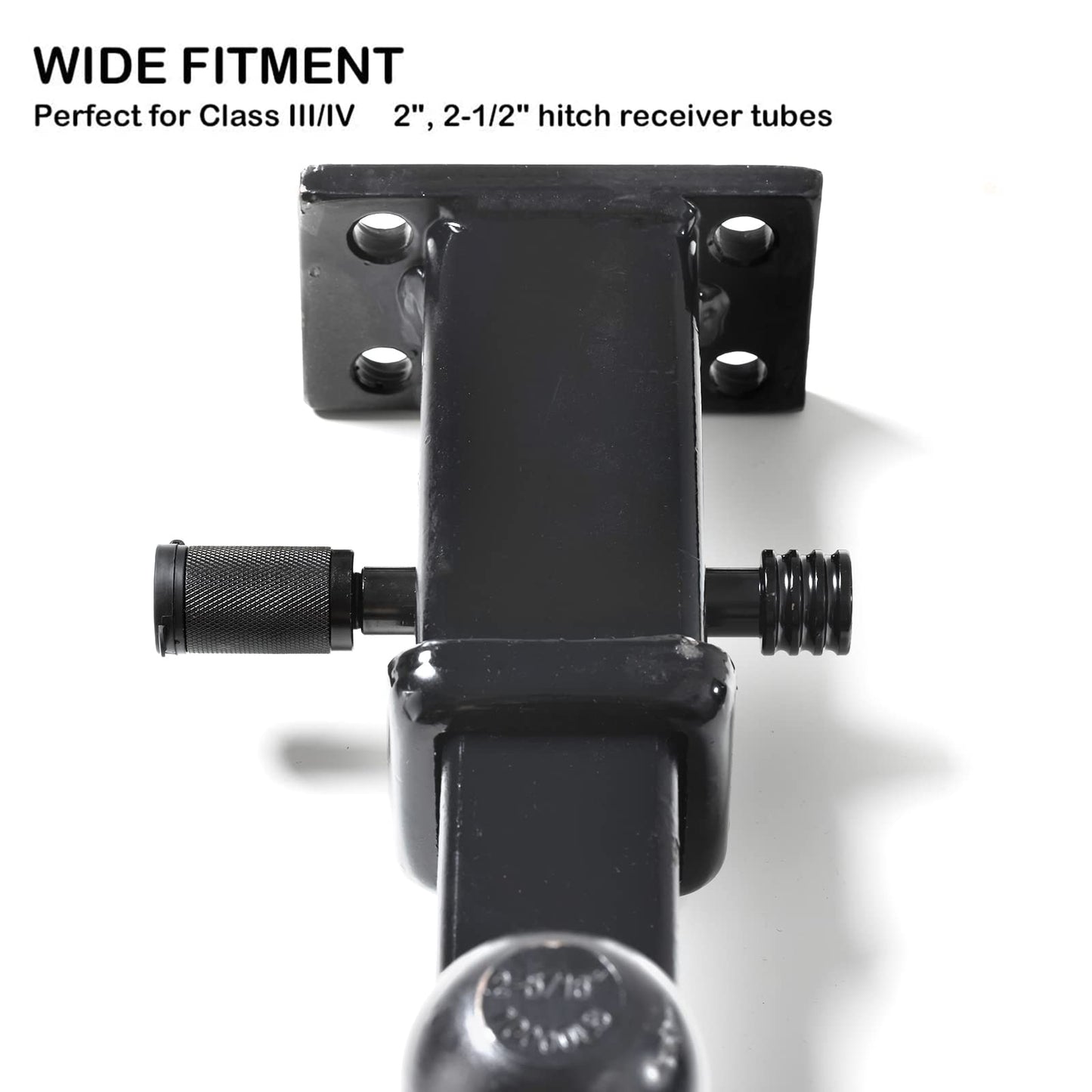 CZC AUTO Trailer Hitch Lock, 5/8 Inch Dia, 4 Inch Super Extra Long Receiver Pin for Class III IV Hitches, for Hitch Bike Rack Tray Ball Tow Rope, for Trailer Truck Car Boat (1 Pack)