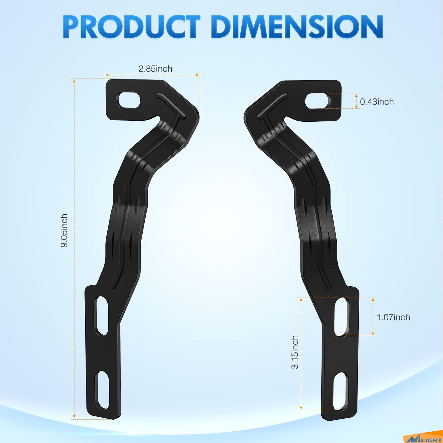 Nilight Ditch Light Brackets Auxiliary Offroad Work LED Pod A-Pillar Hood Mounts for 3rd Gen Tacoma 2016 2017 2018 2019 2020
