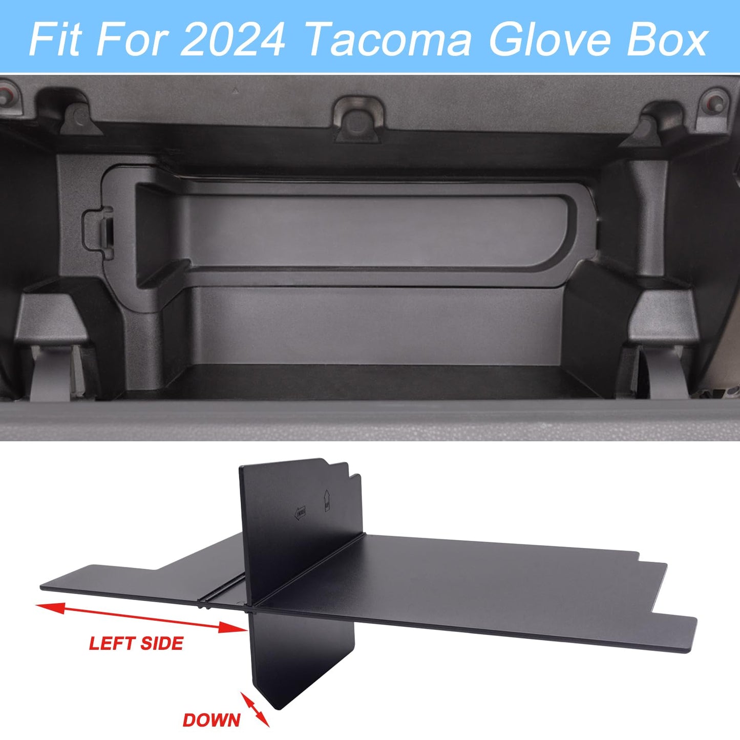 JKCOVER Glove Box Organizer Compatible with 2024 2025 Toyota Tacoma(4th Gen Tacoma) Glove Box Compartment Insert Storage Divider Accessories (Patent Design
