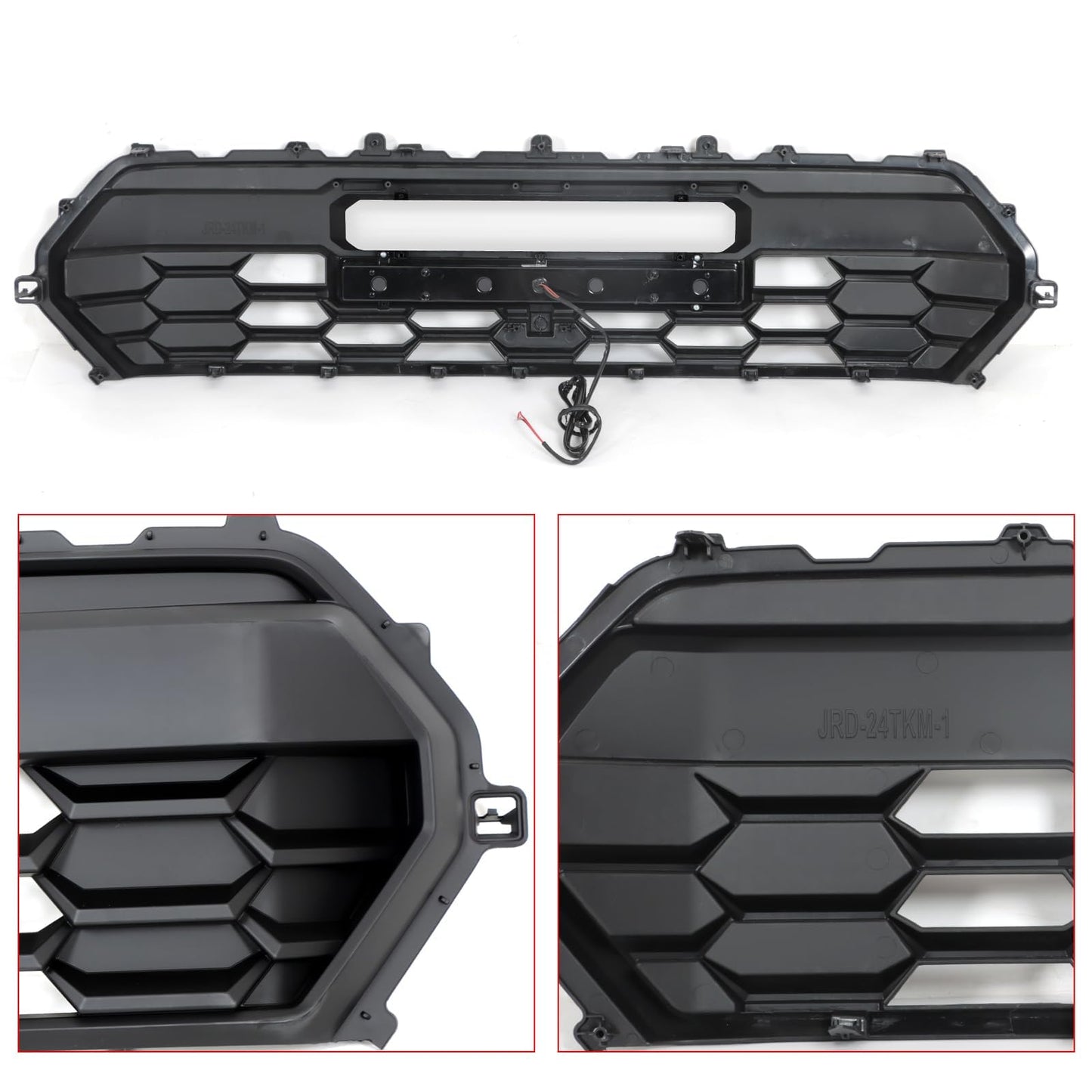 2024 Tacoma Grill Front Hollow Grill Compatible with 2024 2025 Tacoma, tacoma 2024 2025 Matte Black ABS grille, tacoma grill with LED Light