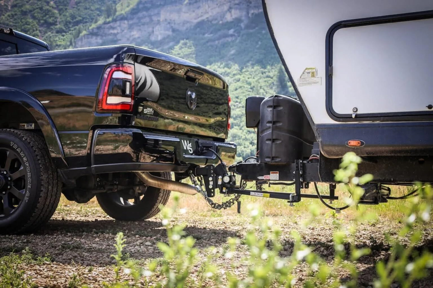 Weigh Safe True Tow Middleweight - Weight Distribution Hitch - Ball Mount Hitch with Anti-Sway Technology - 4" Drop, 2.5" Shank, 8,500-lb Towing Capacity & 1-Piece Lock
