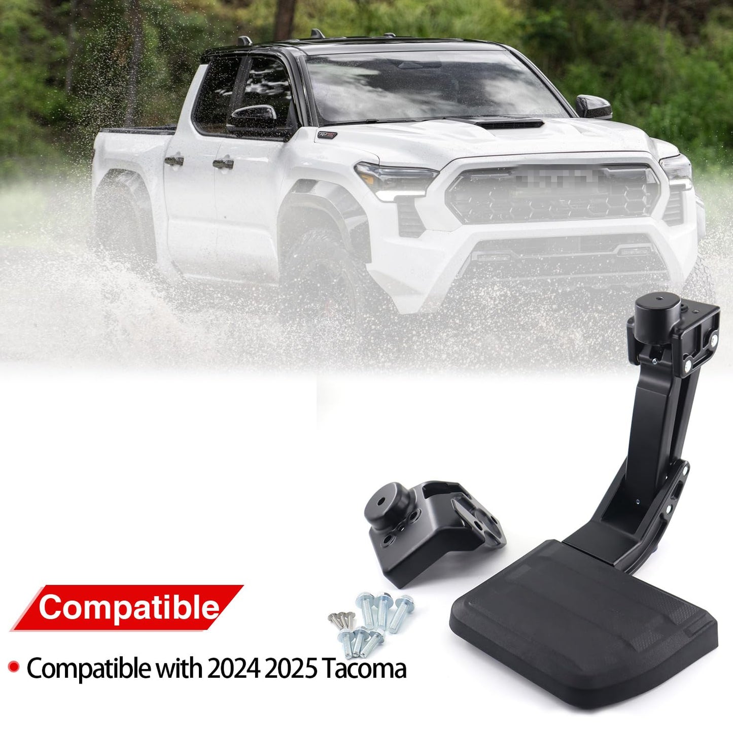 Rear Bed Step Tailgate Bedstep Compatible with Toyota Tacoma 2024 2025, Folding Truck Step Retractable Bumper Tailgate Step Replace pt392-35920