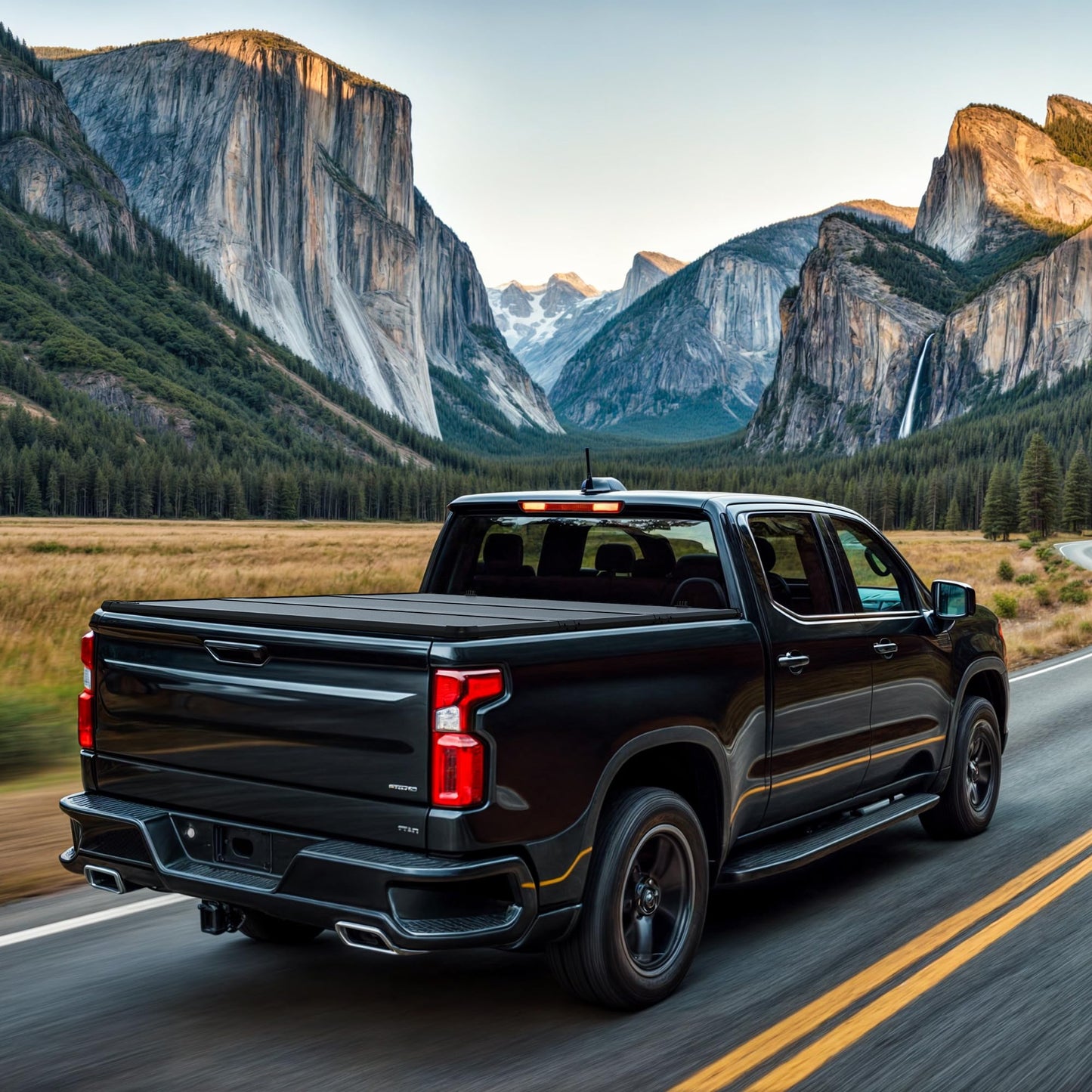 AUTOSAVER88 FRP Hard Tri-fold Truck Bed Tonneau Cover Fits for Toyota Tacoma 2024 2025 5ft Bed (Excl. Trail Edition) with Deck Rail System