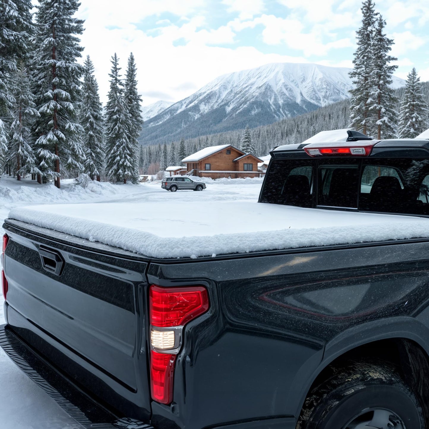 AUTOSAVER88 FRP Hard Tri-fold Truck Bed Tonneau Cover Fits for Toyota Tacoma 2024 2025 5ft Bed (Excl. Trail Edition) with Deck Rail System