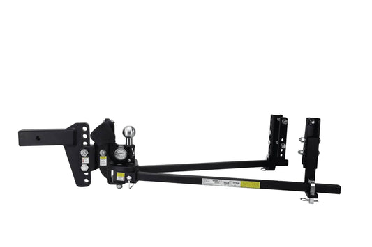Weigh Safe True Tow Middleweight - Weight Distribution Hitch - Ball Mount Hitch with Anti-Sway Technology - 4" Drop, 2.5" Shank, 8,500-lb Towing Capacity & 1-Piece Lock