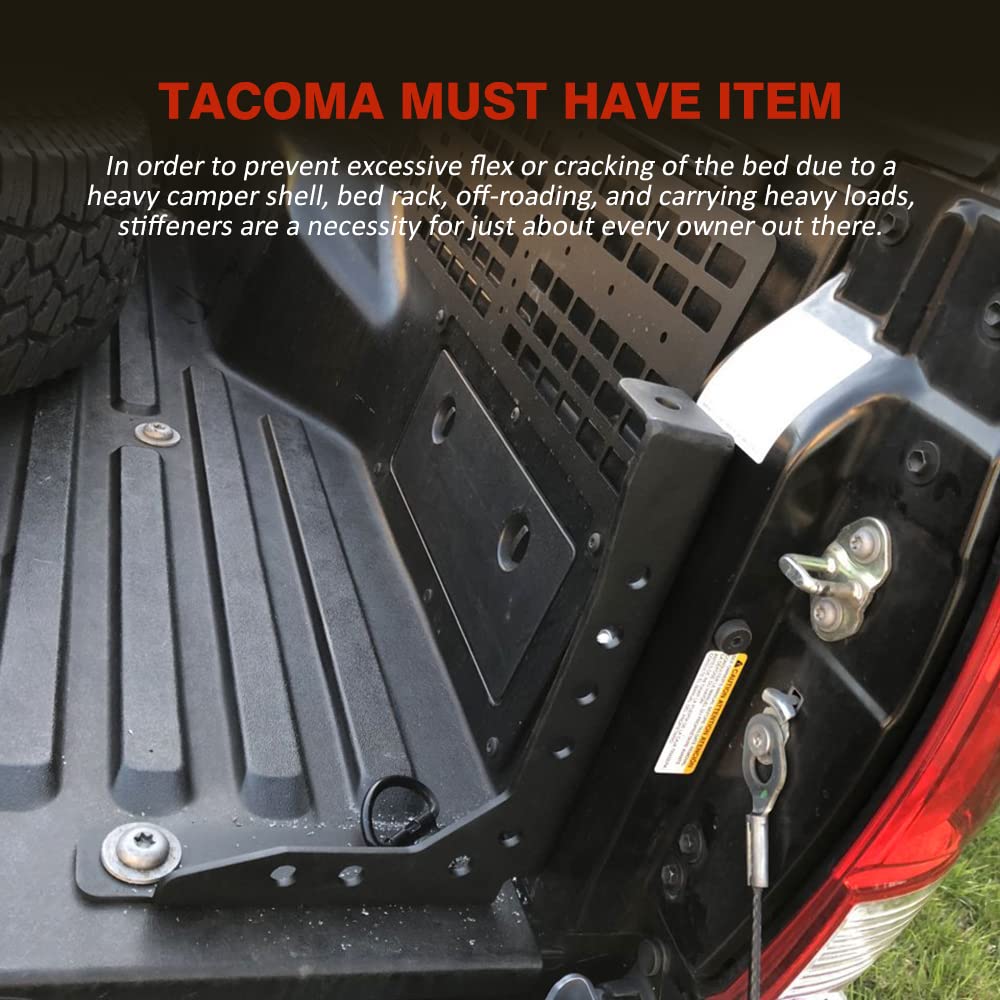 NORTHYUN Tacoma Bed Channel Stiffener Rear Bed Channel Support Bracket Compatible with 2005-2023 Toyota Tacoma