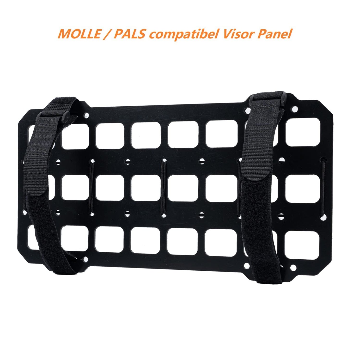 TACNEX Vehicle Rigid MOLLE Panel for Car Visor Organizer EDC Pouch Tool Holster Bag Holder Tactical Gear Rack Truck Equipment Mount Plate Modular Storage Shelf Auto Interior Accessories