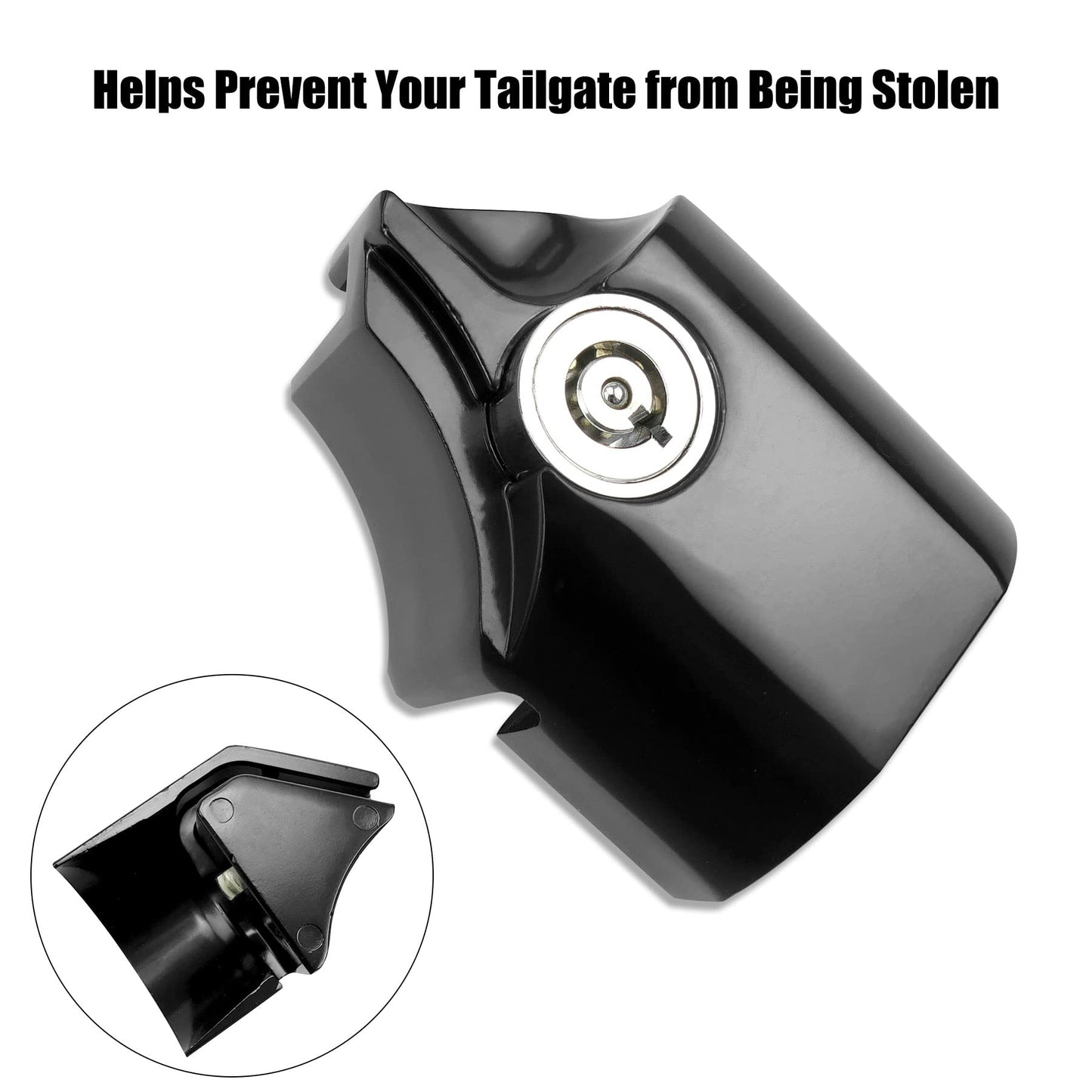 Tavaski Tailgate Anti-Theft Lock Fit for Toyota Tacoma 2016 2017 2018 2019 2020 2021 2022 2023, Truck Bed Tailgate Locks with Key Zinc Alloy Easy to Install -Black