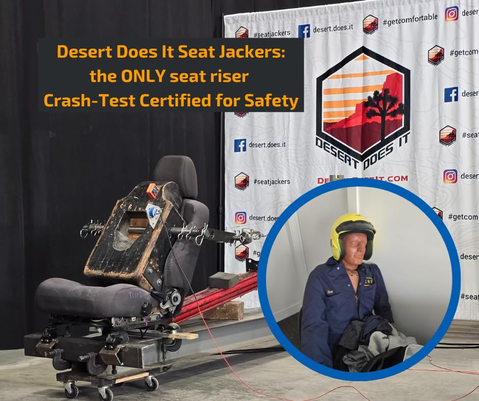 Front Seat Jackers® - Made in USA, Seat Riser, Seat Spacer, DDI Original Design, Solid Aluminum, Factory Grade or Better Hardware, Compatible with Toyota Tacoma, 4Runner, FJ, and Lexus GX