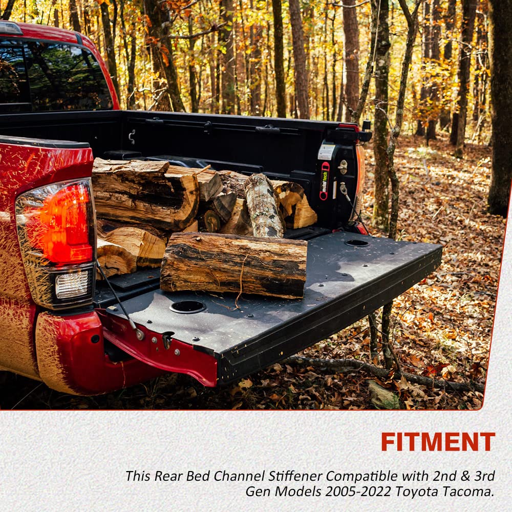 NORTHYUN Tacoma Bed Channel Stiffener Rear Bed Channel Support Bracket Compatible with 2005-2023 Toyota Tacoma