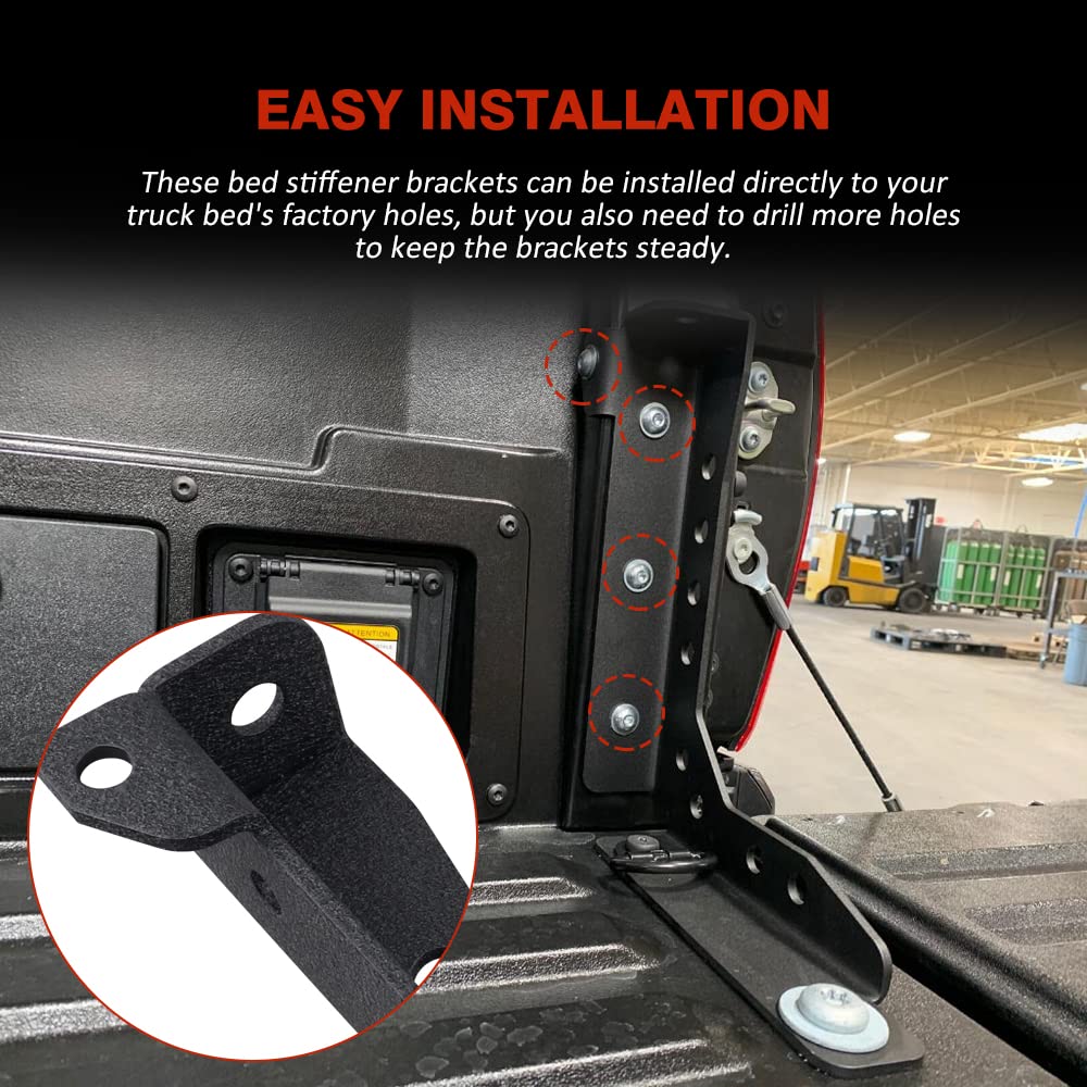 NORTHYUN Tacoma Bed Channel Stiffener Rear Bed Channel Support Bracket Compatible with 2005-2023 Toyota Tacoma