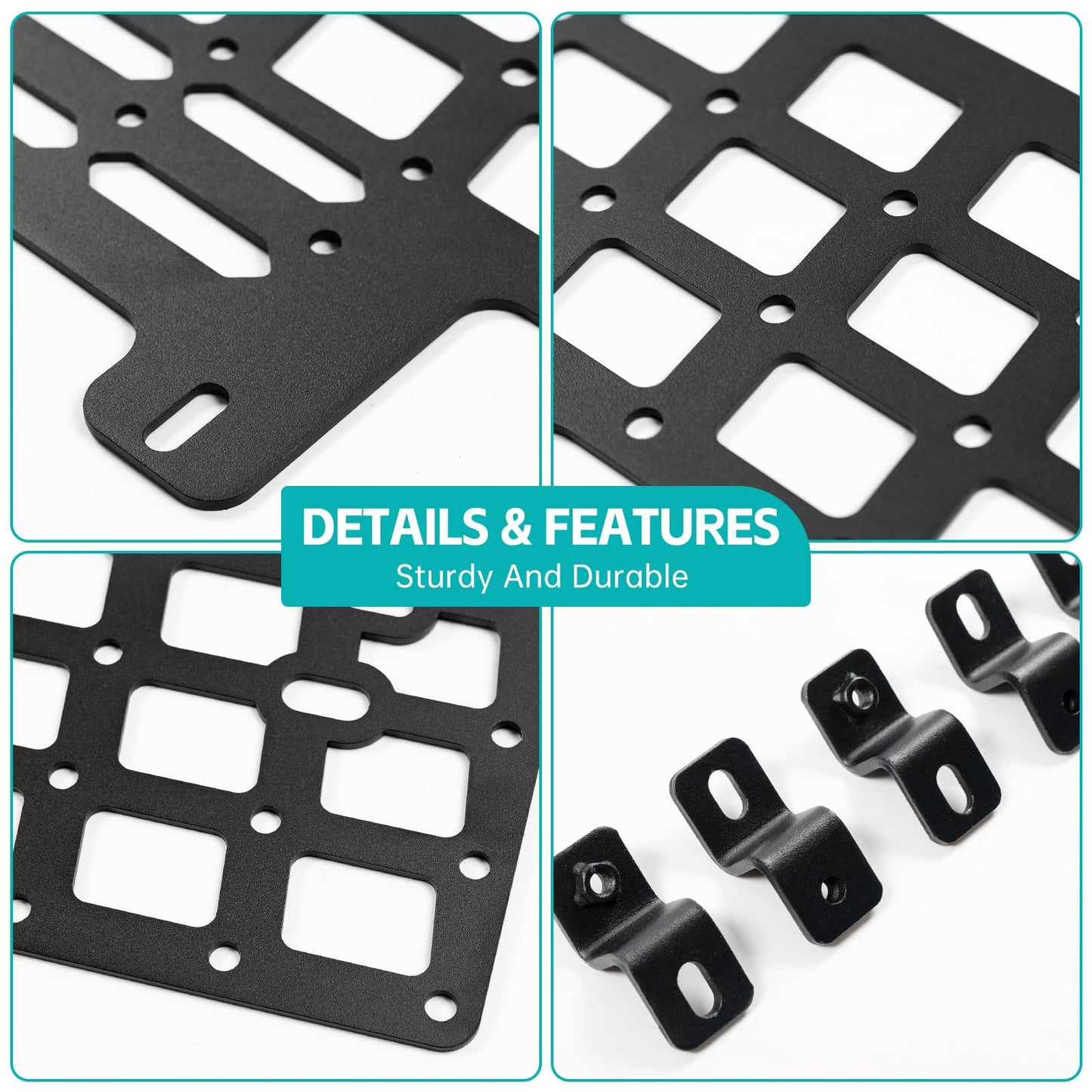 OUSUWO Side Truck Bed Molle Panel Rack System Compatible with 2005-2023 Toyota Tacoma 5FT Accessories Cargo Storage Organizer Tools Rack Fit for 05-23 Tacoma Accessories (Not Fit TRD)