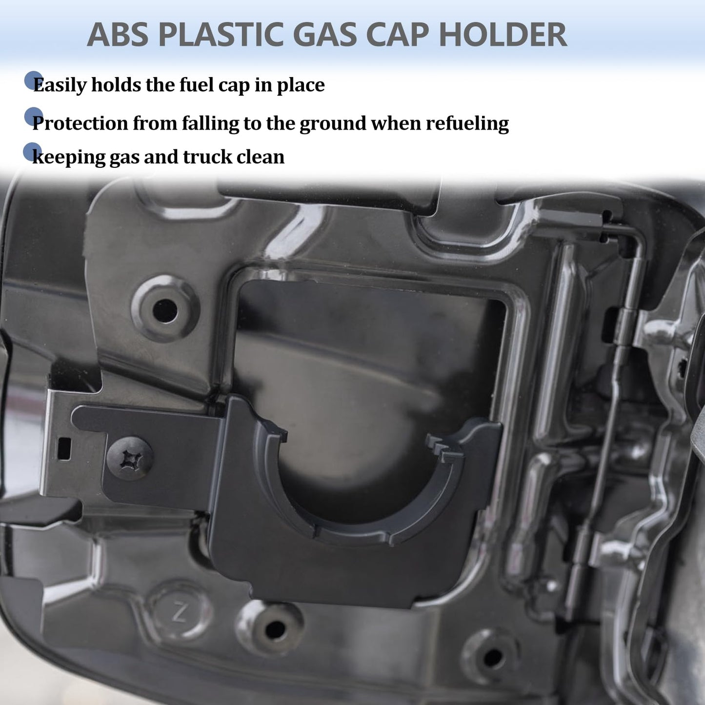 JDMCAR Gas Cap Holder Compatible with Toyota Tacoma Accessories 2016-2023 Fuel Cap Holder, Durable Gas Cap Holder - Black