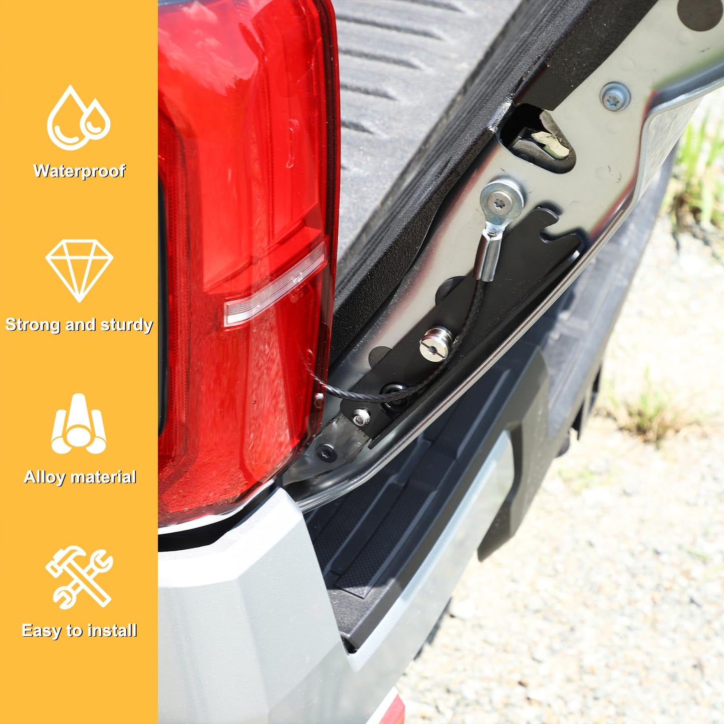 TOYCIDFG Car Tailgate Cable Shorten Fixator Compatible with Toyota Tacoma 2024 2025, Car Exterior Accessories