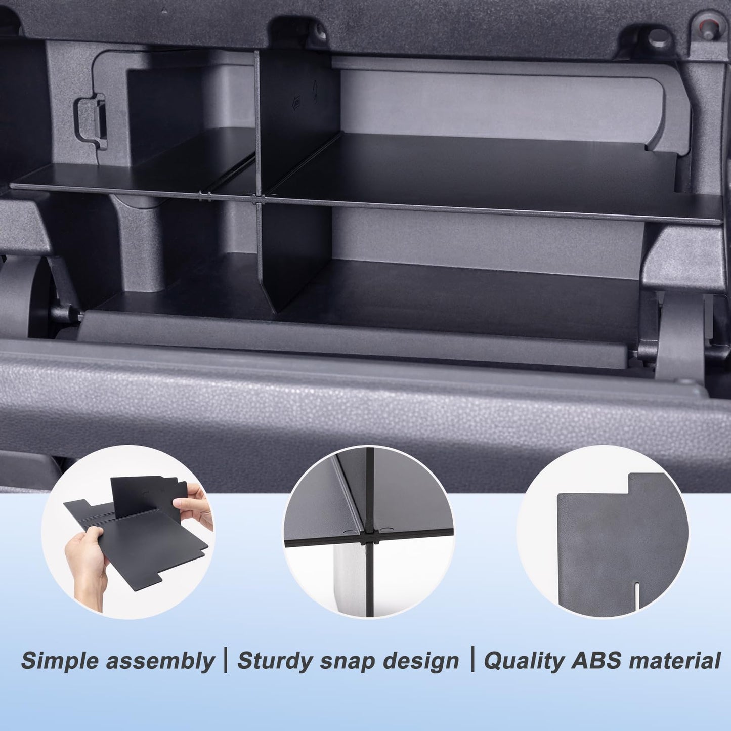 JKCOVER Glove Box Organizer Compatible with 2024 2025 Toyota Tacoma(4th Gen Tacoma) Glove Box Compartment Insert Storage Divider Accessories (Patent Design
