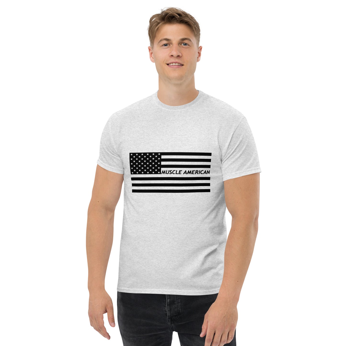 Men's Classic Tee - Black American Flag