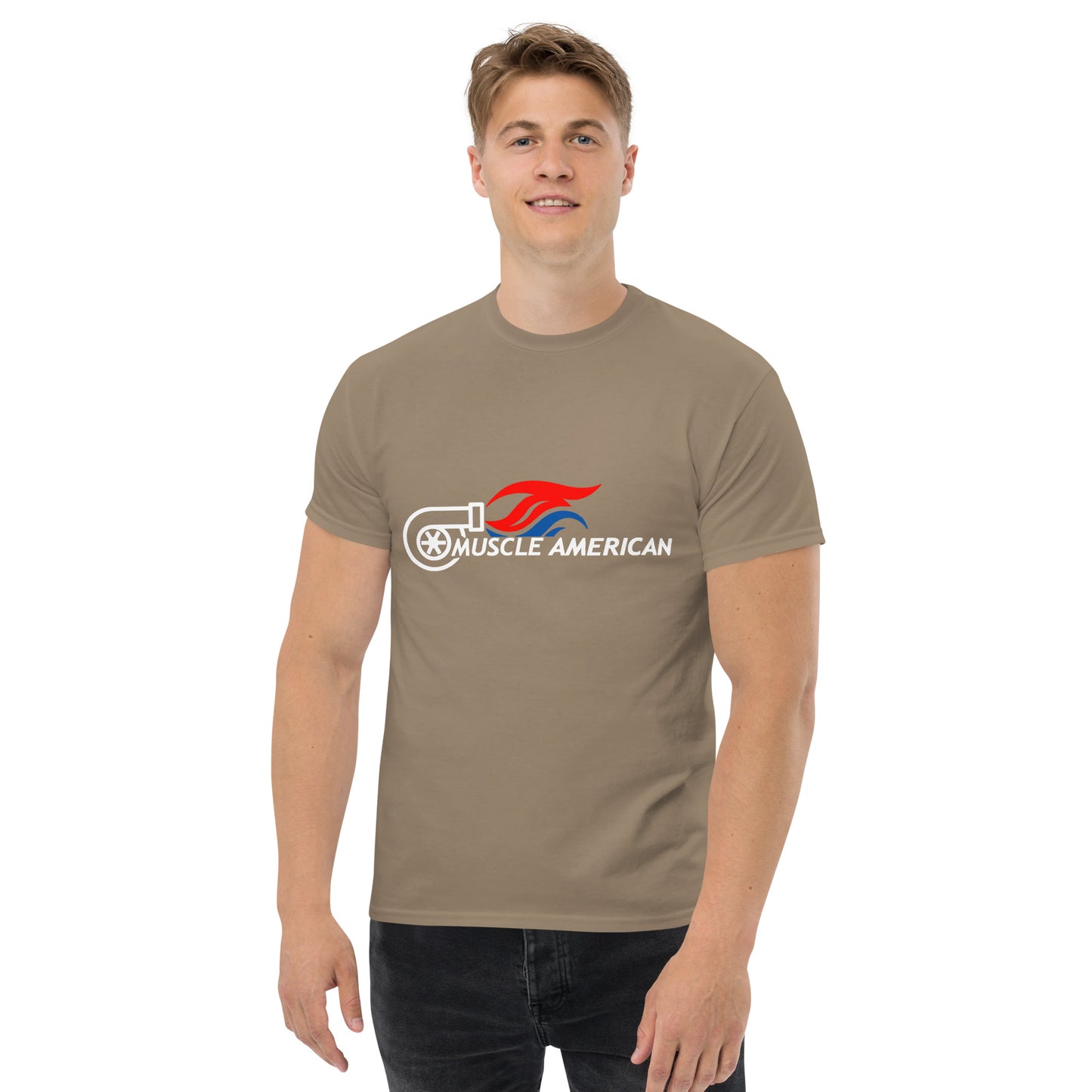 Men's Classic Tee - Muscle American White Lettering