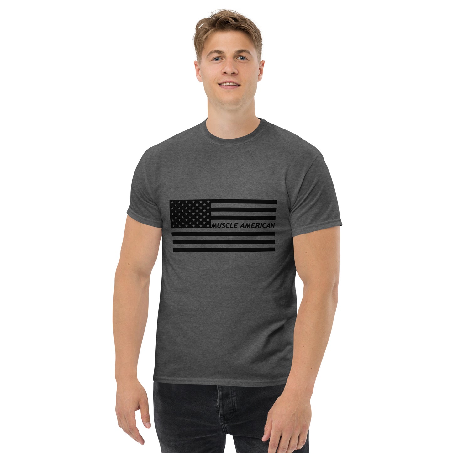 Men's Classic Tee - Black American Flag