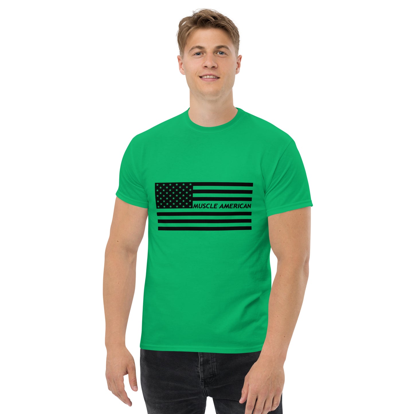 Men's Classic Tee - Black American Flag