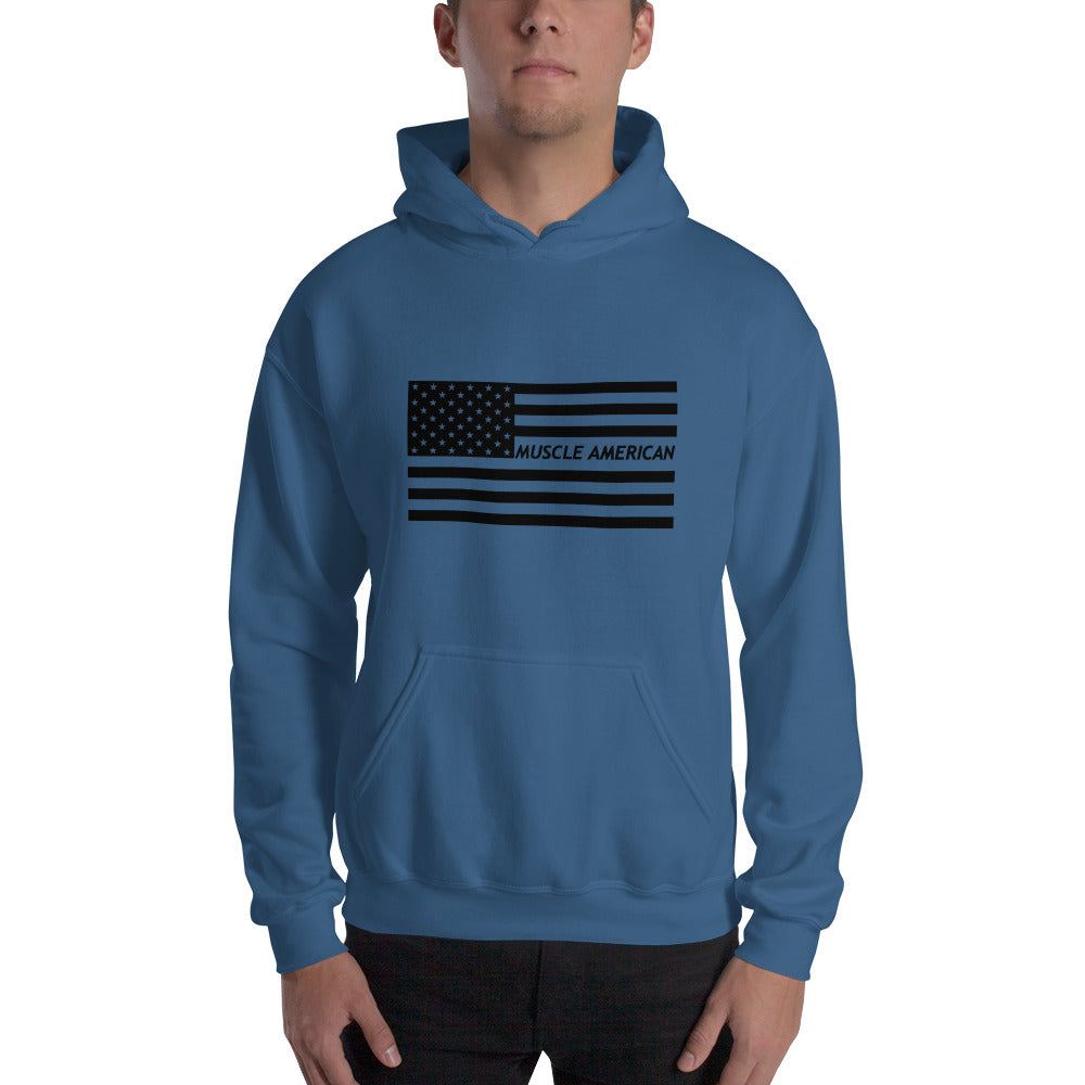 Unisex Hoodie - Black American Flag