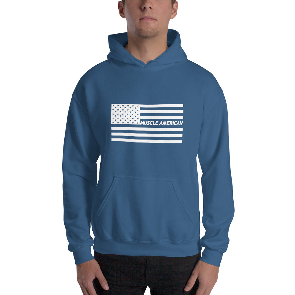 Unisex Hoodie - White American Flag