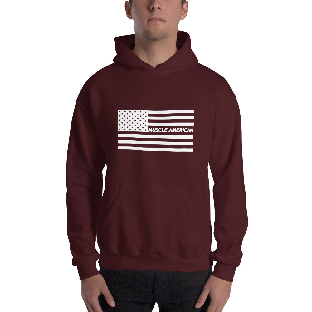 Unisex Hoodie - White American Flag