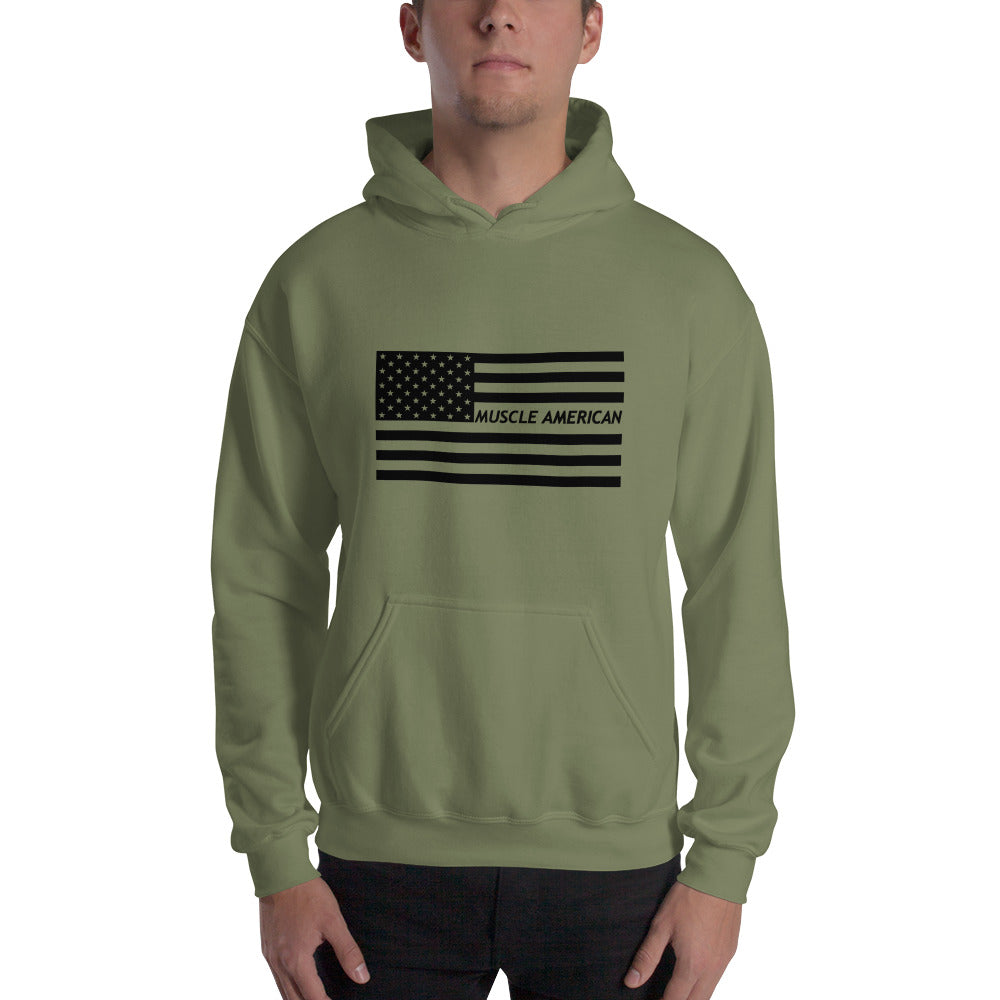 Unisex Hoodie - Black American Flag