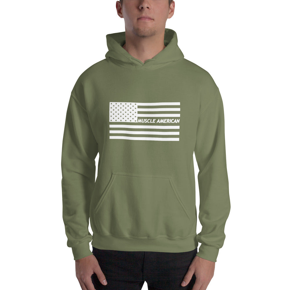 Unisex Hoodie - White American Flag