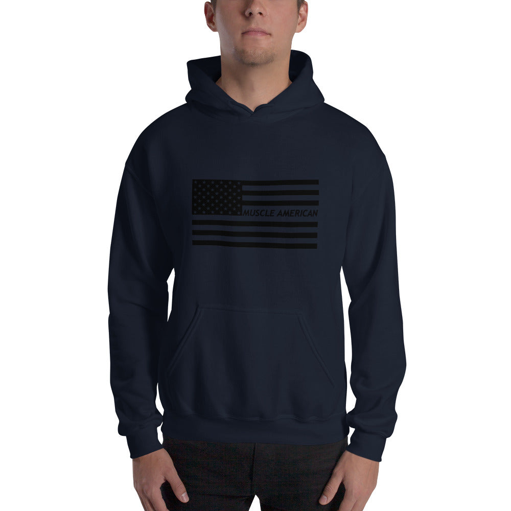 Unisex Hoodie - Black American Flag