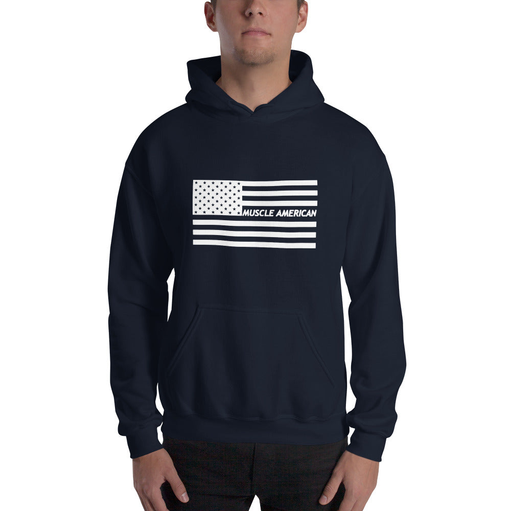 Unisex Hoodie - White American Flag