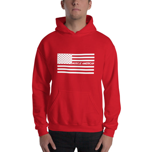 Unisex Hoodie - White American Flag