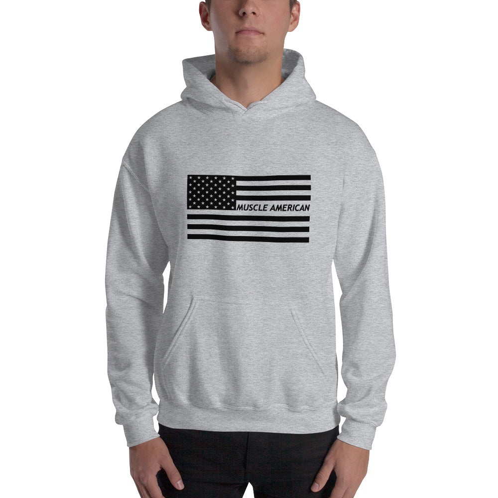 Unisex Hoodie - Black American Flag