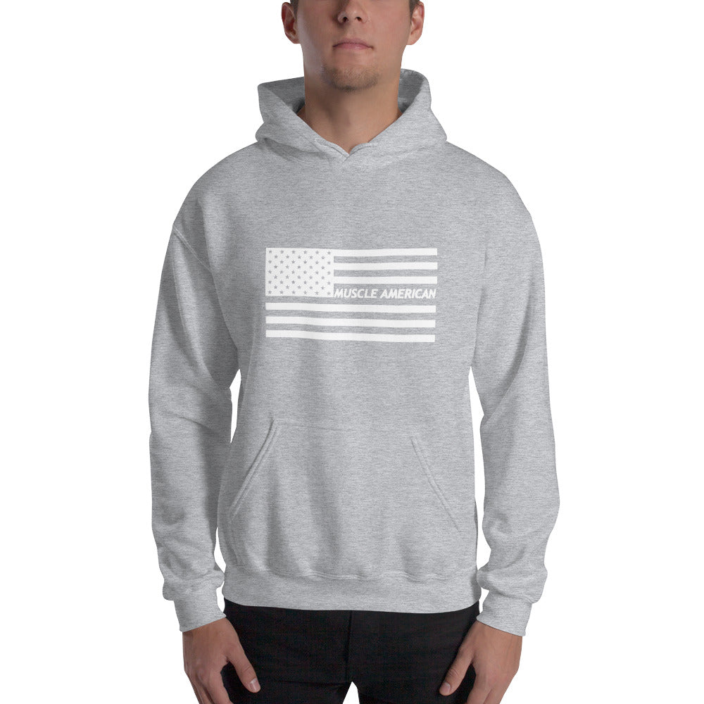 Unisex Hoodie - White American Flag